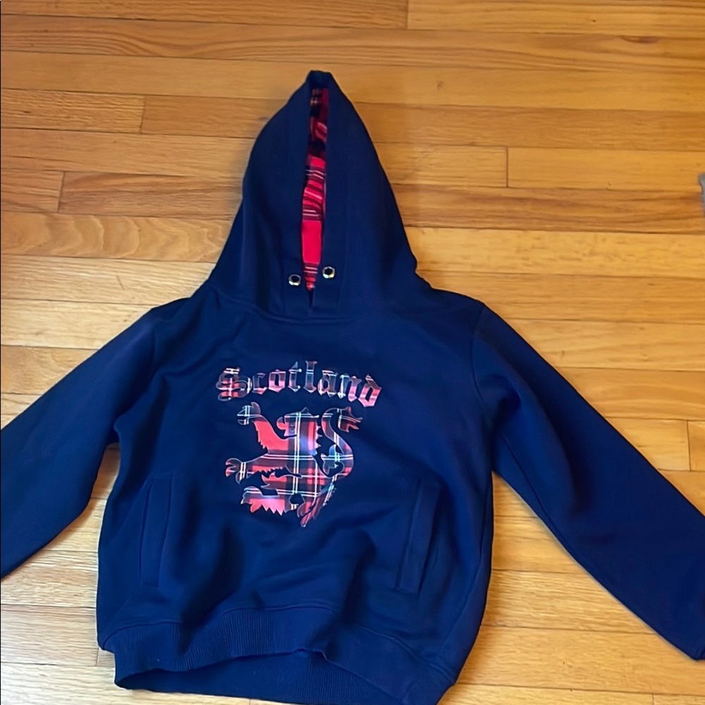 Gently Used Scotland Kids Navy Hoodie 9-10 years